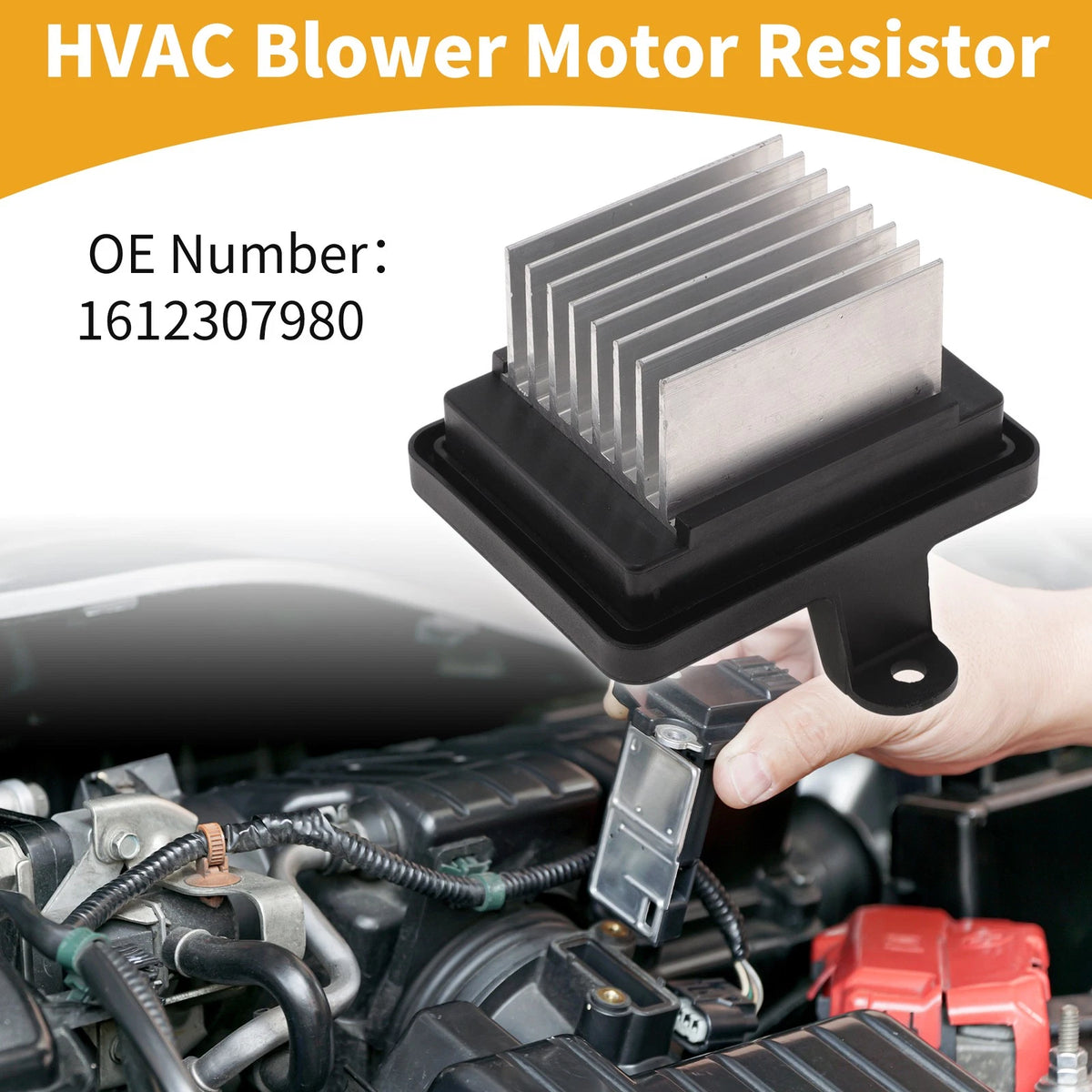 HVAC Blower Motor Resistor No. 1612307980 for Peugeot 308 (2015–2020)