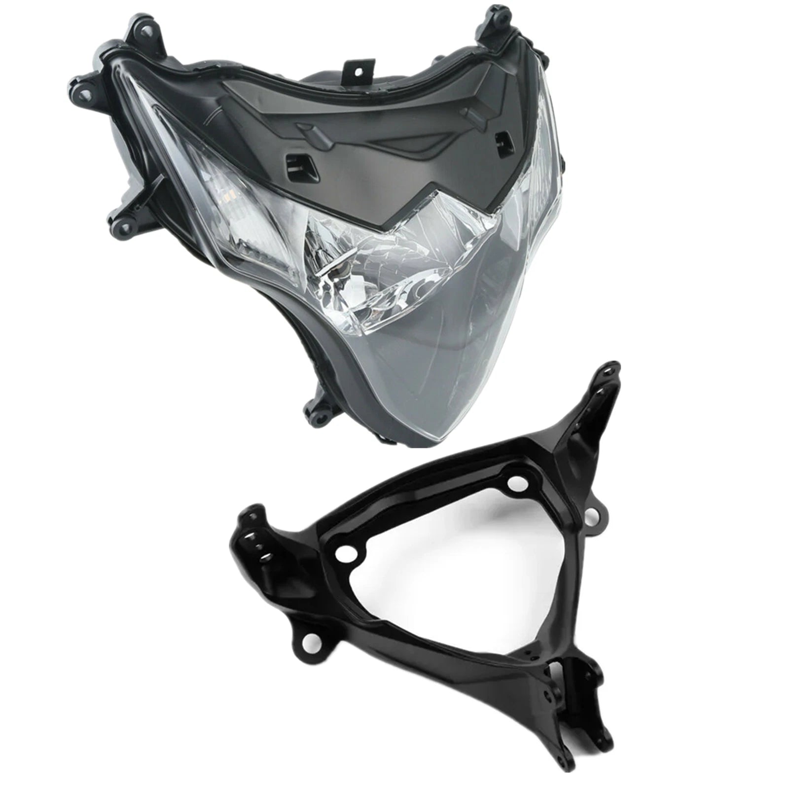 Front Headlight Lamp Assembly & Upper Stay Bracket for Suzuki GSXR1000 (2009–2016)
