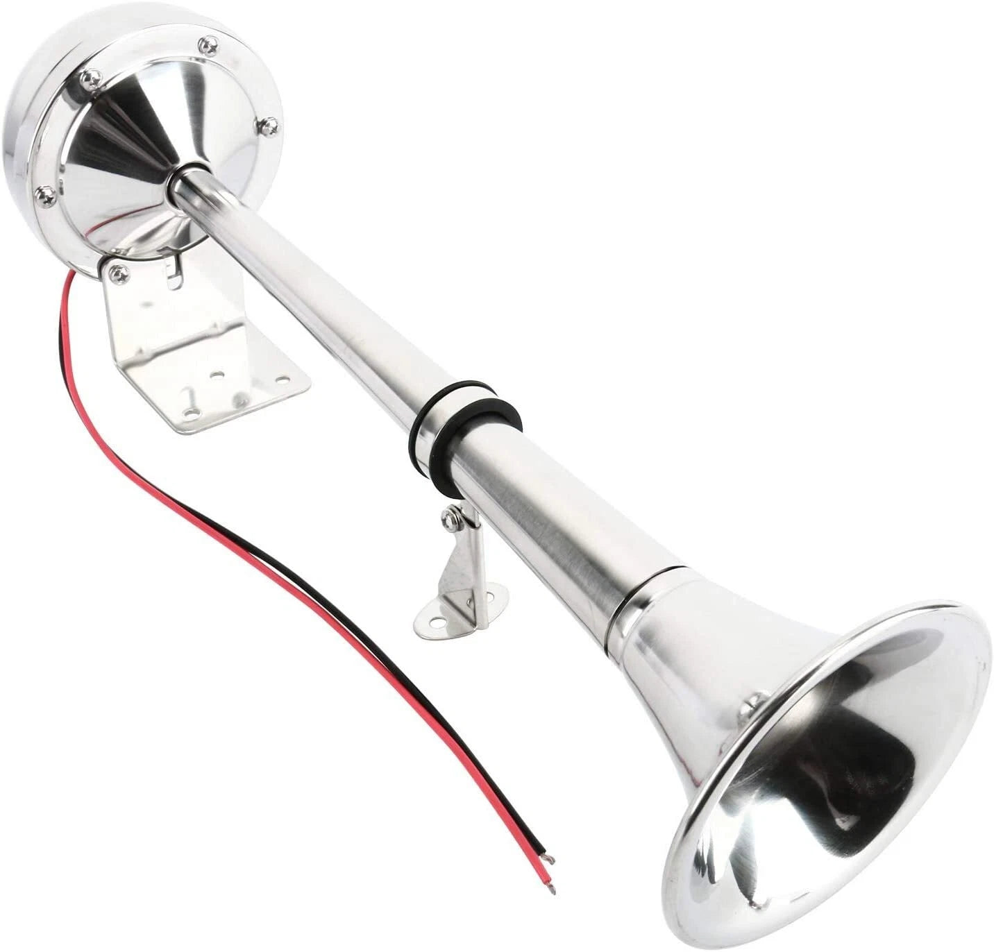 12V 115DB Stainless Steel Single Trumpet Horn for Universal Marine Boat Truck RV