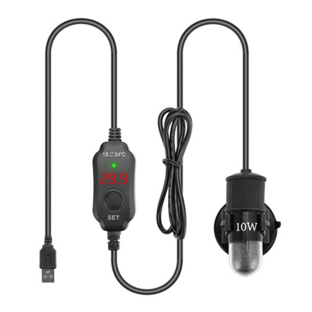 10W Adjustable Temperature Heater for Small Fish Tank Aquarium