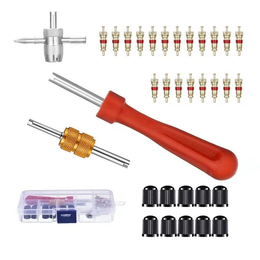33 Piece Valve Core Tool Set for Tire Valve Stem Repair