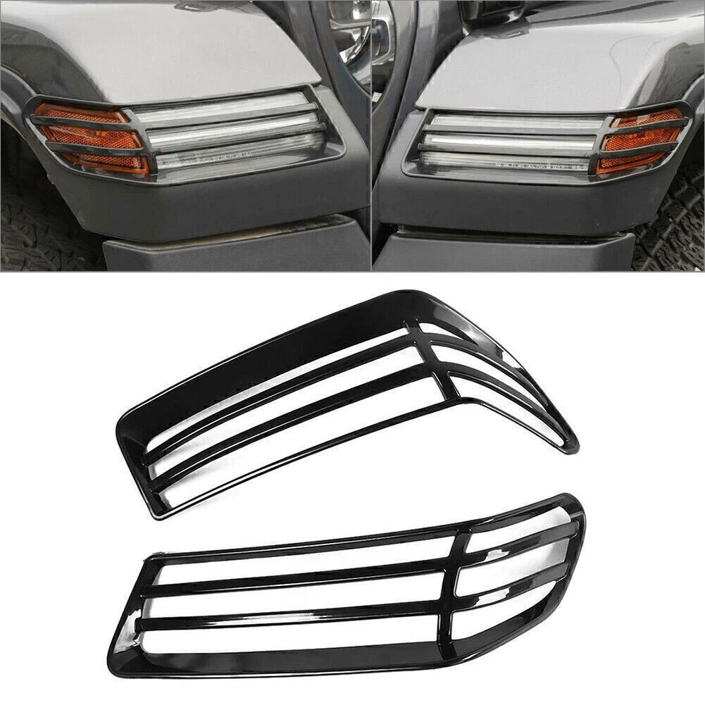 2X Front Wheel Eyebrow Light Decor Cover Trim for Jeep Wrangler JL (2018–2020)
