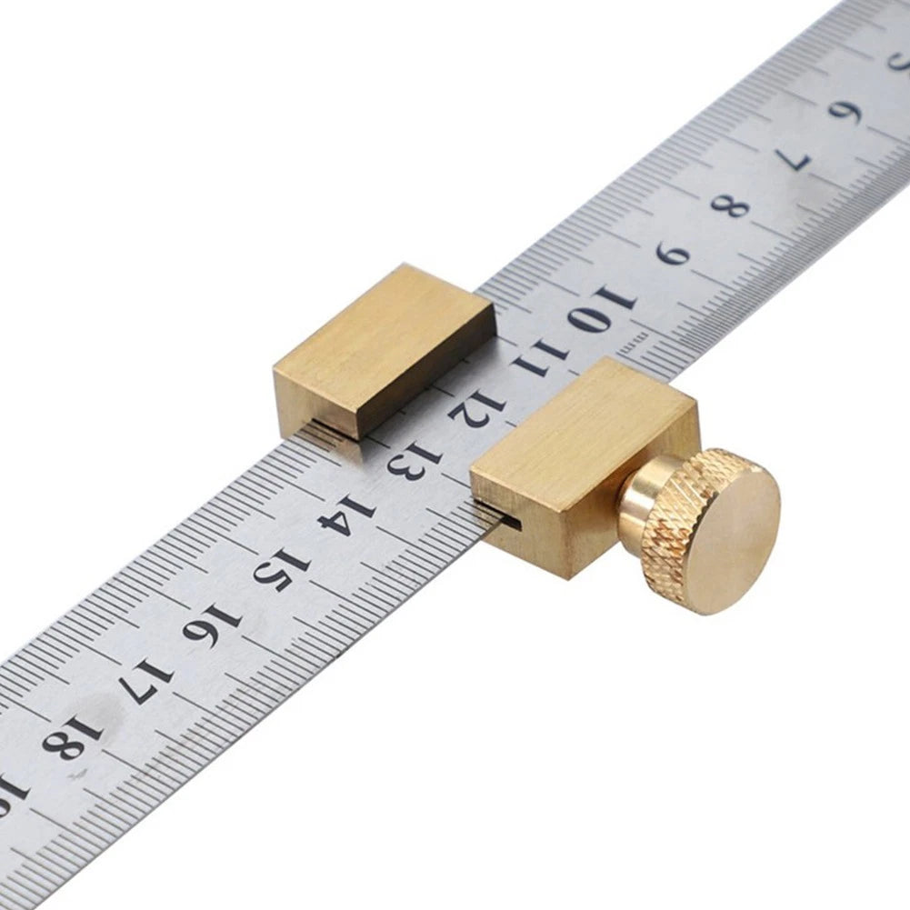 Brass Angle Scriber with 30cm Steel Ruler for Woodworking (2023)