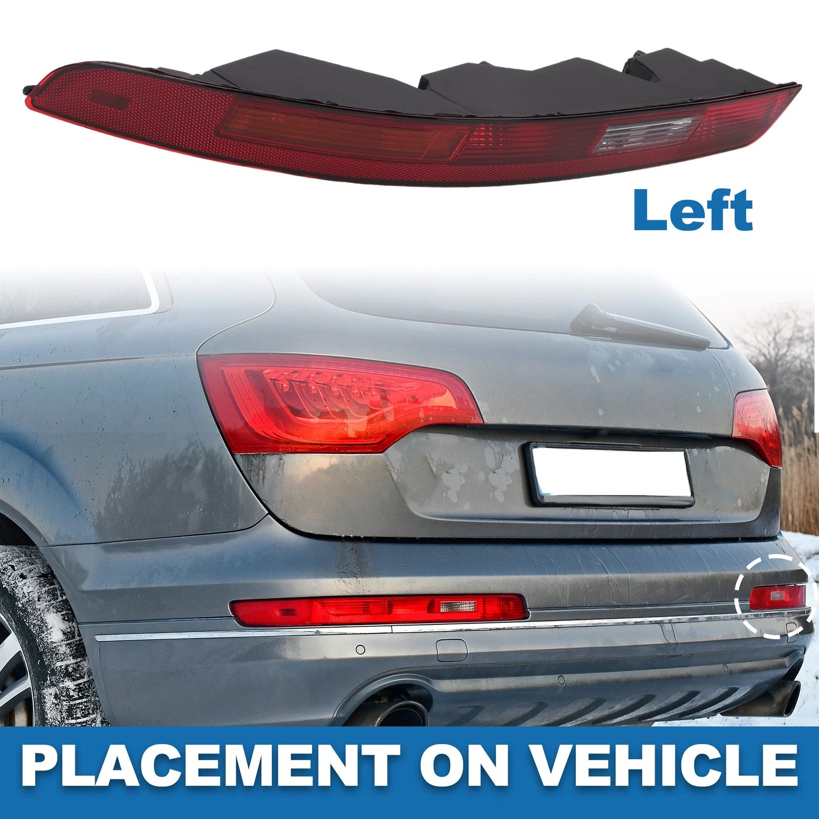 Rear Tail Light Shell Left Side Replacement for Audi Q3 (2016–2018)