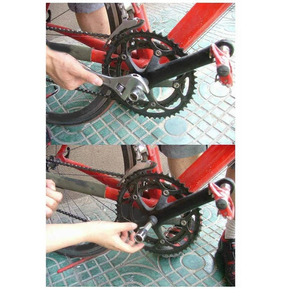 Bicycle Repair Tool for Axle Flywheel Chain Crank Tasks