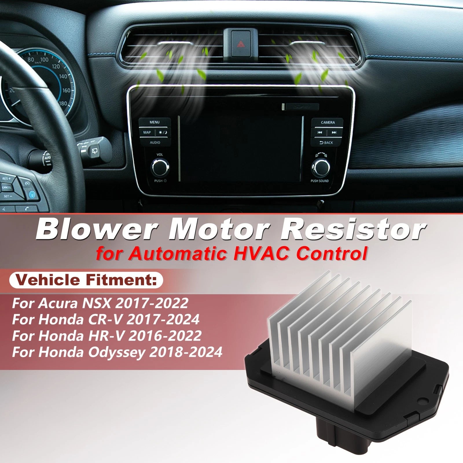 Blower Motor Resistor for Acura NSX (2017–2022) Replace 79330THRA51