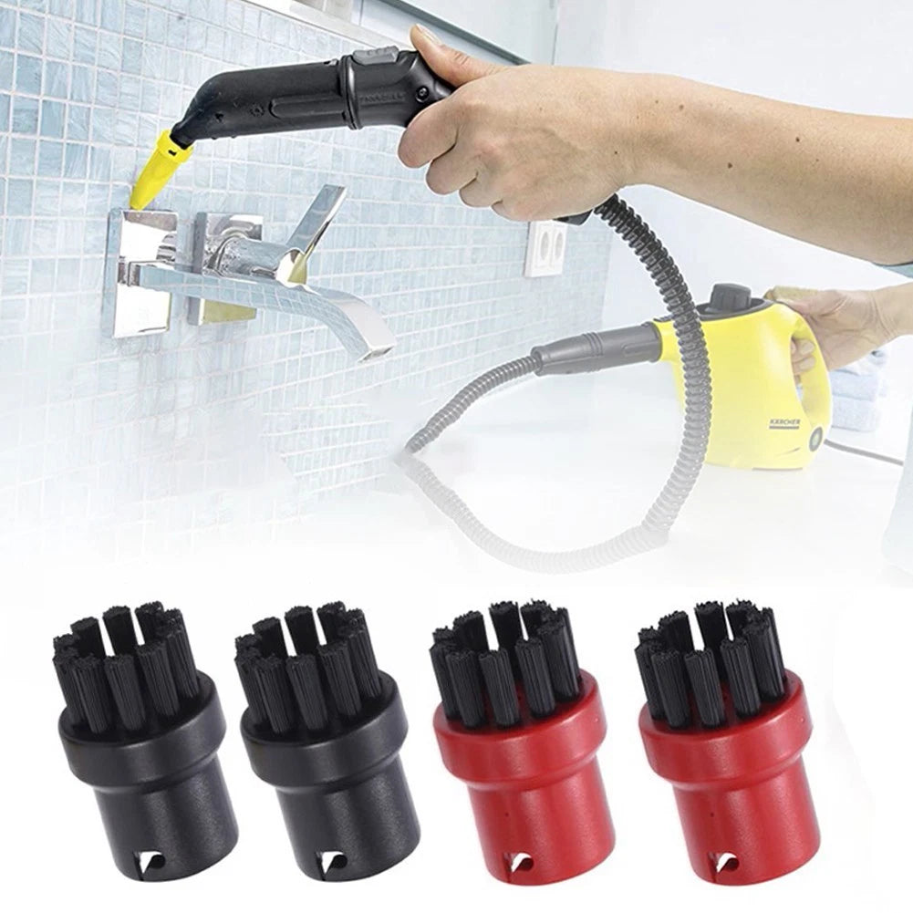 Set of 4 Round Nylon Brushes with Extension Nozzle