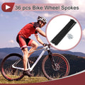 Set 36 Bicycle Spokes 245mm 45 Steel Black for 12G Wheels (—)