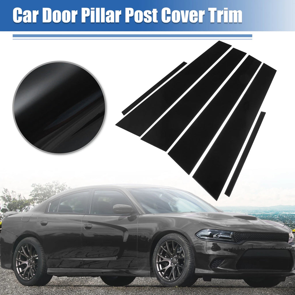 Window Pillar Posts Cover Glossy Black for Dodge Charger (2011–2021)