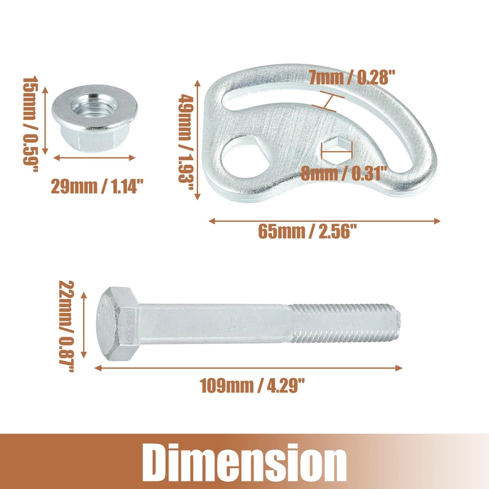 Front Control Arm Alignment Camber Bolt Kit 2 Set for Chevy Silverado GMC (2007–2013)