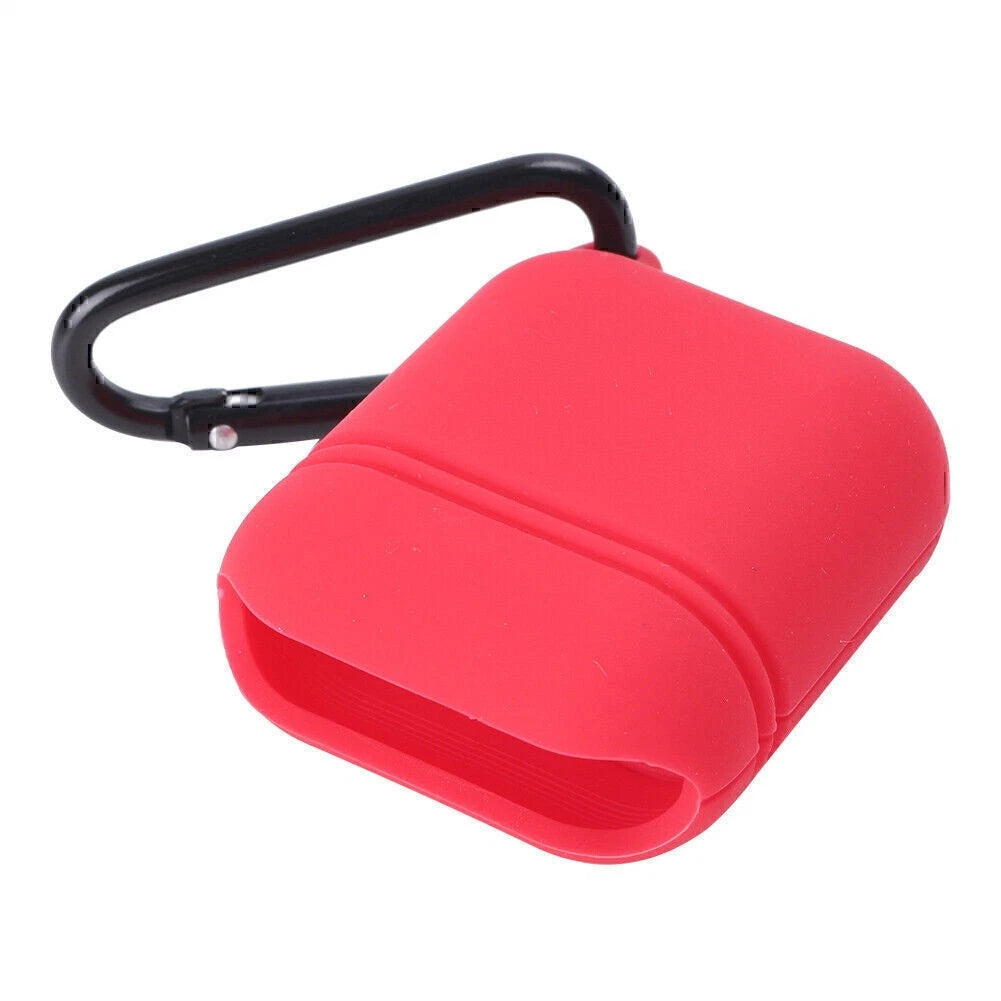 For Apple AirPods Silicone Case Shockproof Protective Cover /Keychain /Dust Plug