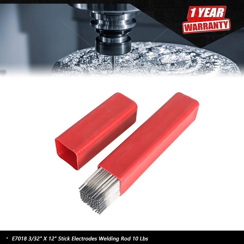 E7018 Stick Electrodes Welding Rod 3/32" X 12" (10 Lbs)