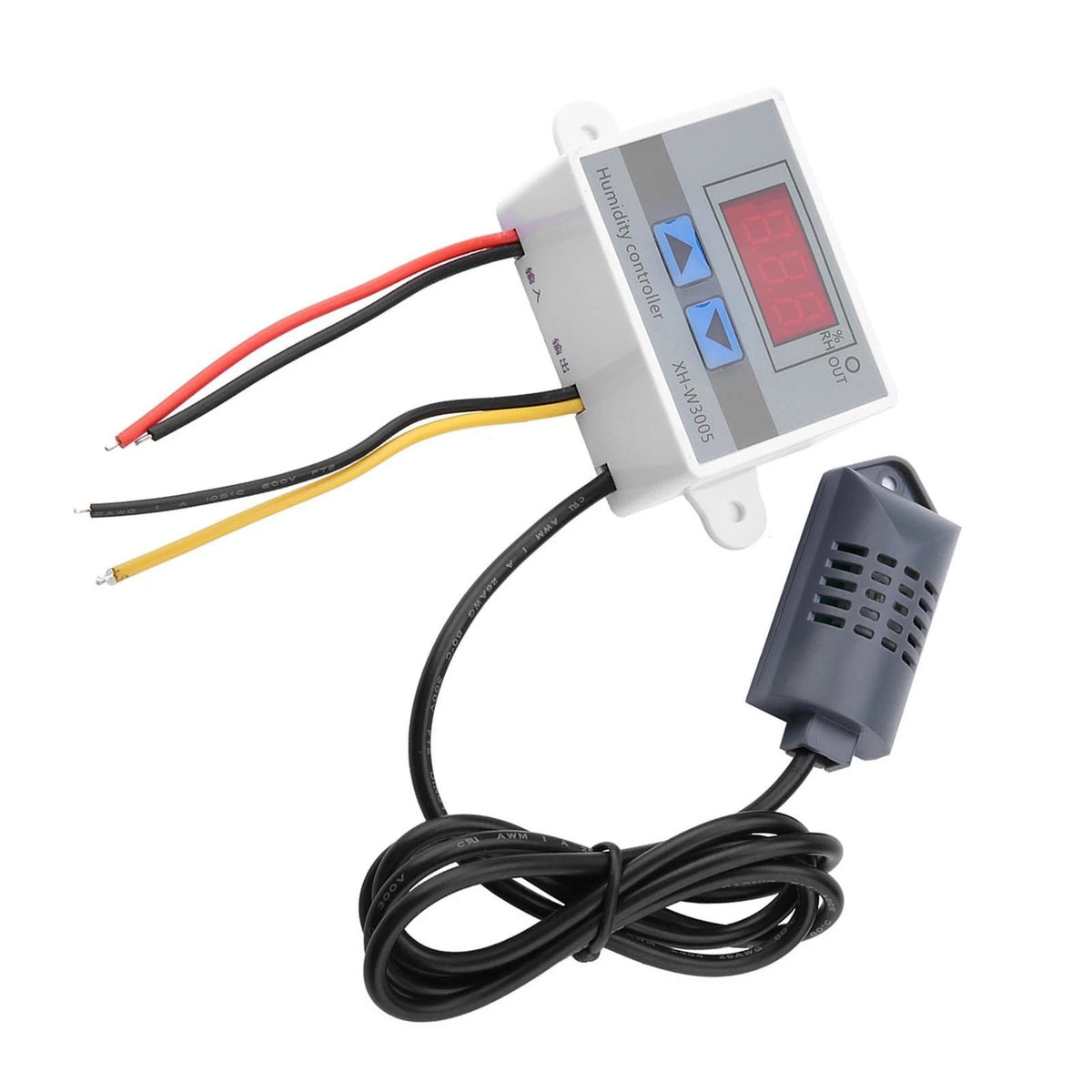 Two-button panel humidity controller for greenhouse (no part numbers)