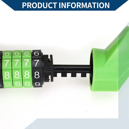 Bicycle Padlock Cable Lock 130cm Resettable 5 Digit for Green Bike (Set)