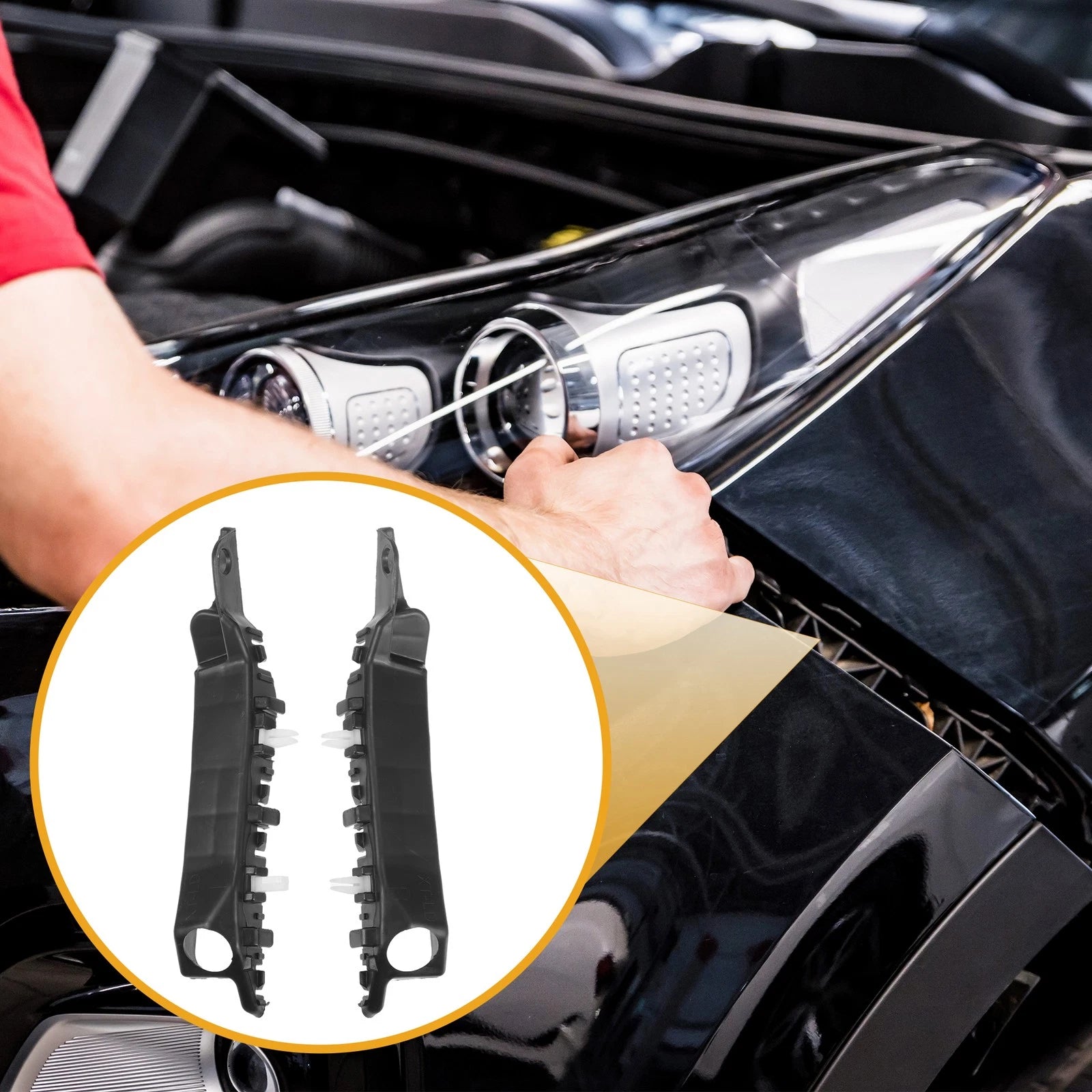 Front Bumper Support Bracket Left Right Pair for Hyundai Elantra (2011–2016)