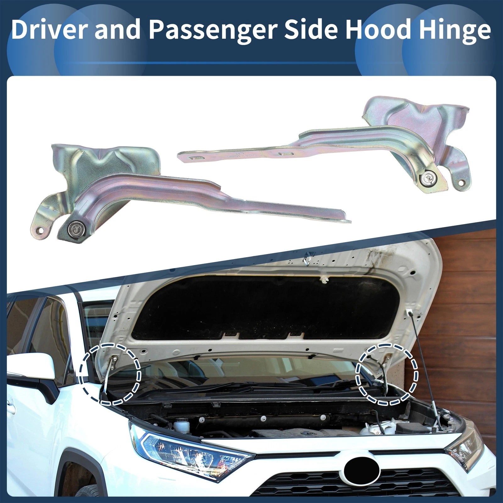 Hood Hinges Front Set for Chevrolet Trax (2015–2021) Bonnet Brackets 1 Pair