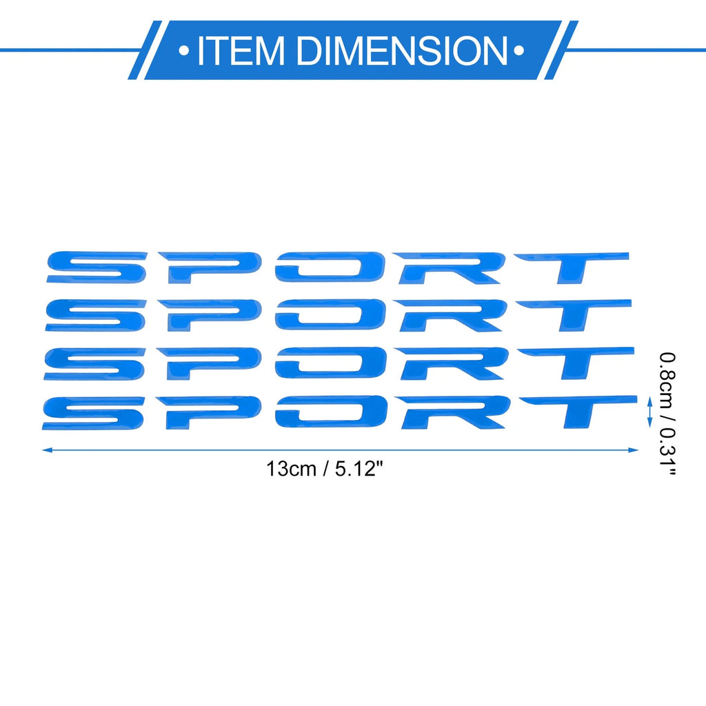 Reflective Bumper Decal for - Blue Square SPORT