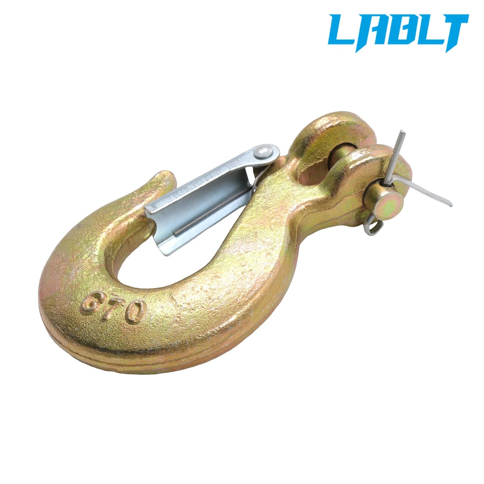 8 Pack Clevis Slip Hook with Latch for G70 (18800lbs Breaking Strength)