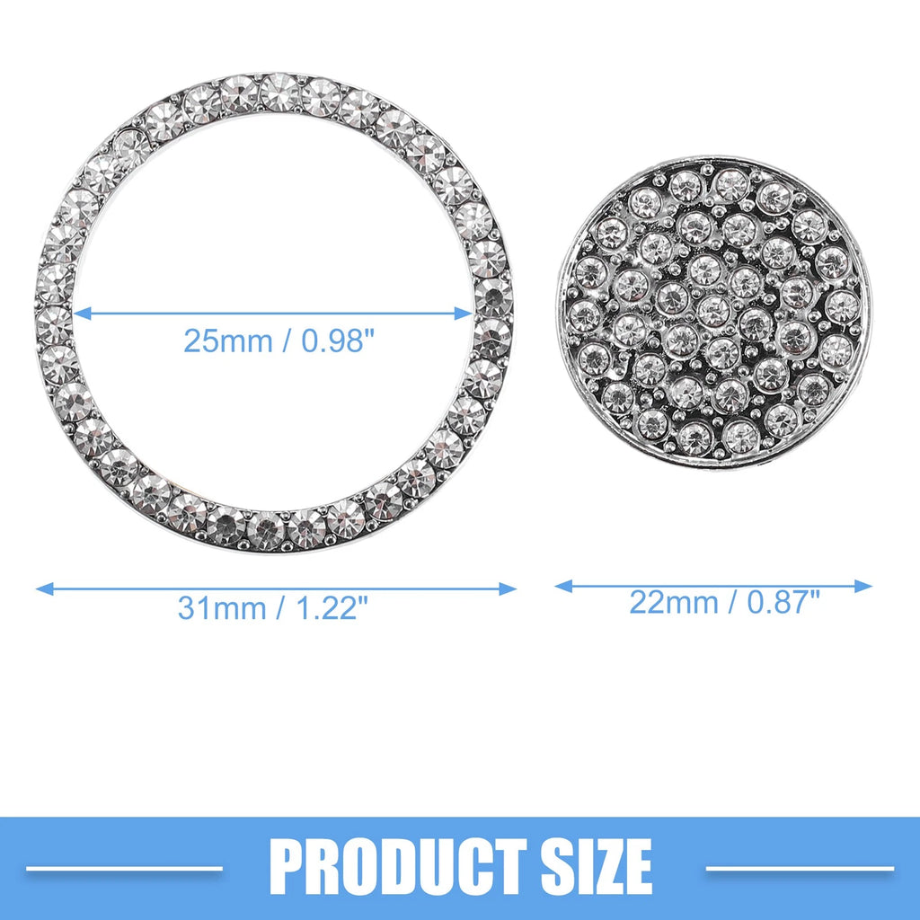 Ignition Button Decal for Range Rover (Aluminum Alloy, Silver Tone)