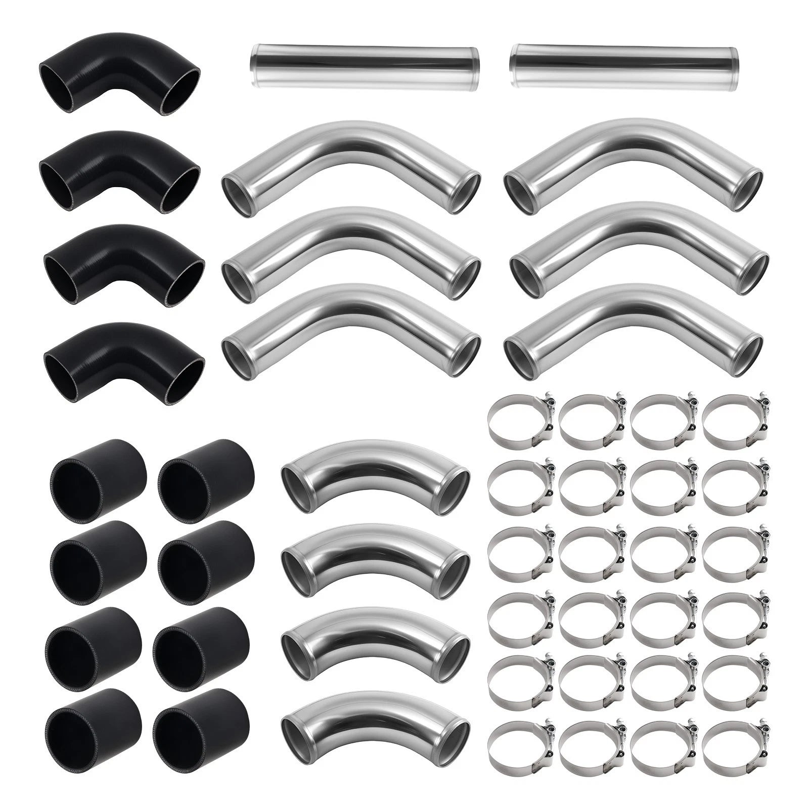 12PCS Intercooler Pipe Piping Kit for Universal (2.5")