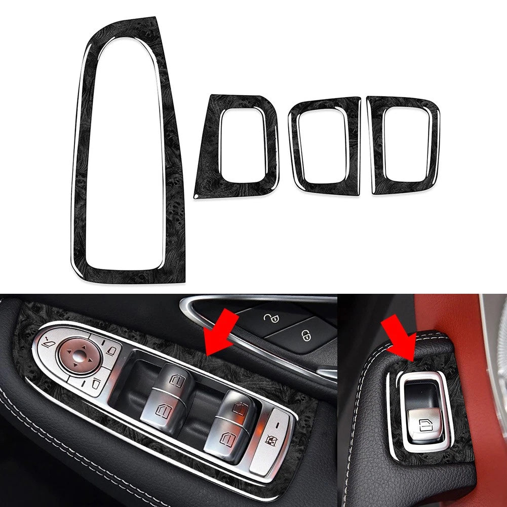 RHD Door Window Switch Panel Cover Trim for Benz C Class (2015–2021), GLC Class (2016–2023)