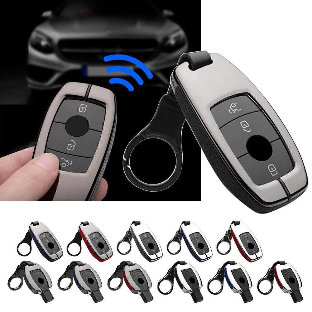 Leather Key Case Cover for Mercedes Benz E300 W202 W210 (2017)