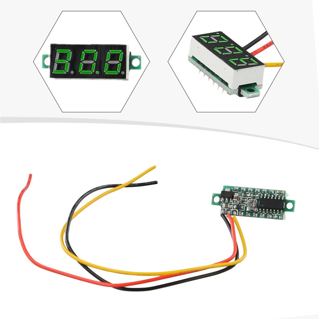 3 Wire Voltmeter DC 0-100V for Compact (0-28) with Reverse Connection Protection