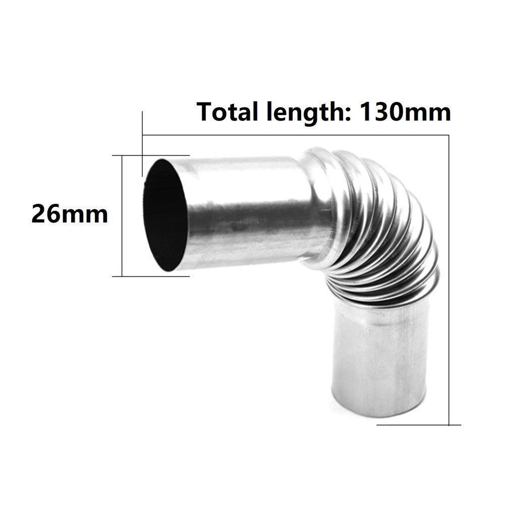 Stainless Steel Exhaust Pipe Connector 90 Degree Elbow for