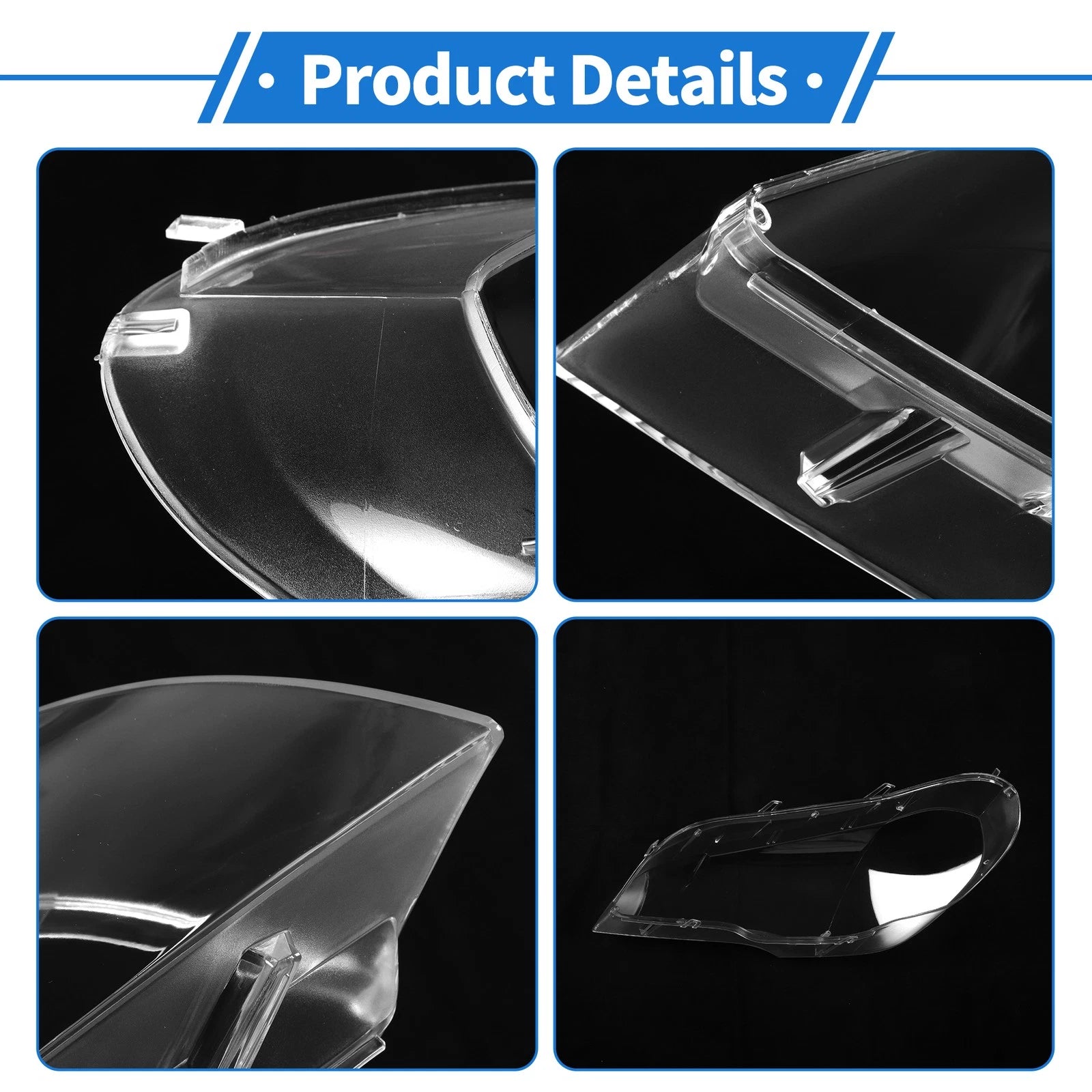 Headlight Lens Cover for BMW X5 E70 (2008–2013) PC Clear