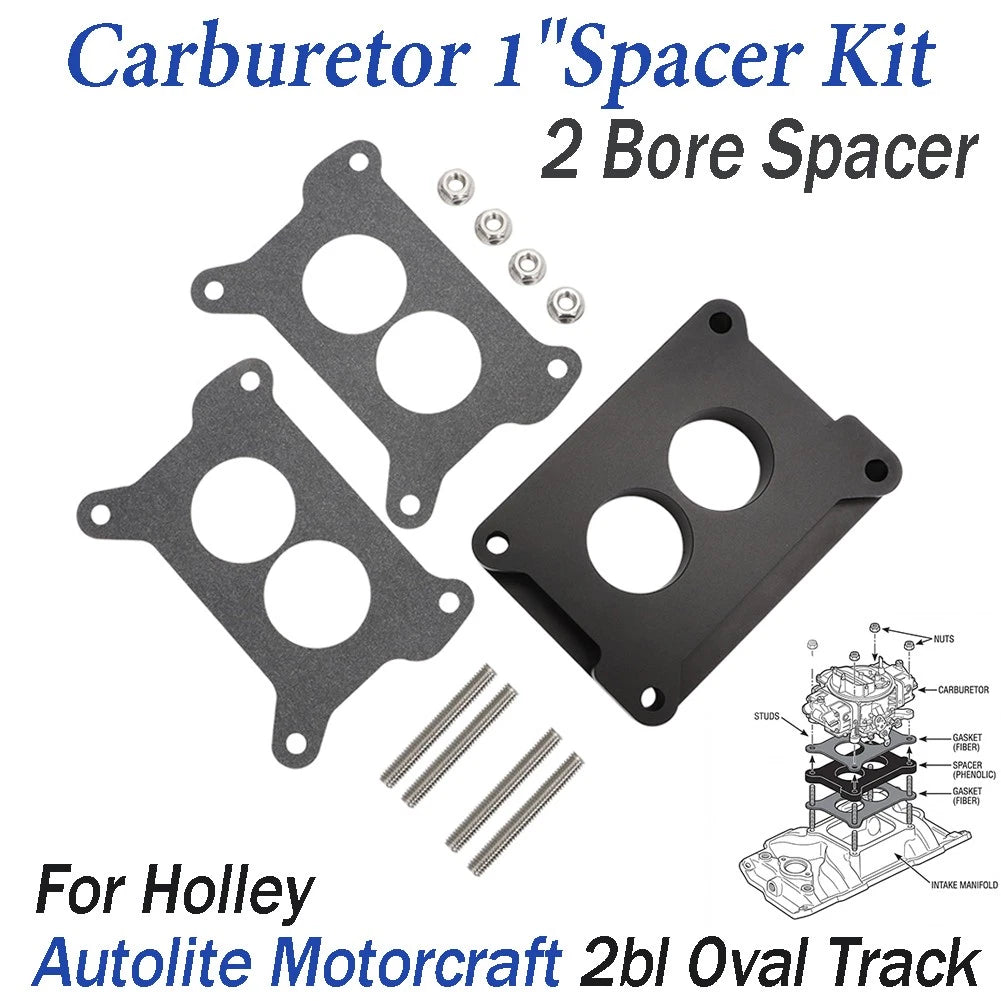 2bbl Carburetor Spacer Kit for Holley 2 Barrel (Autolite Motorcraft)