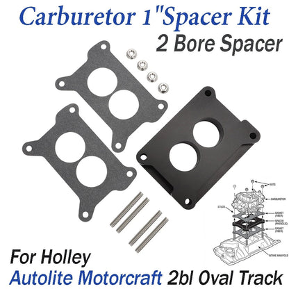 2bbl Carburetor Spacer Kit for Holley 2 Barrel (Autolite Motorcraft)