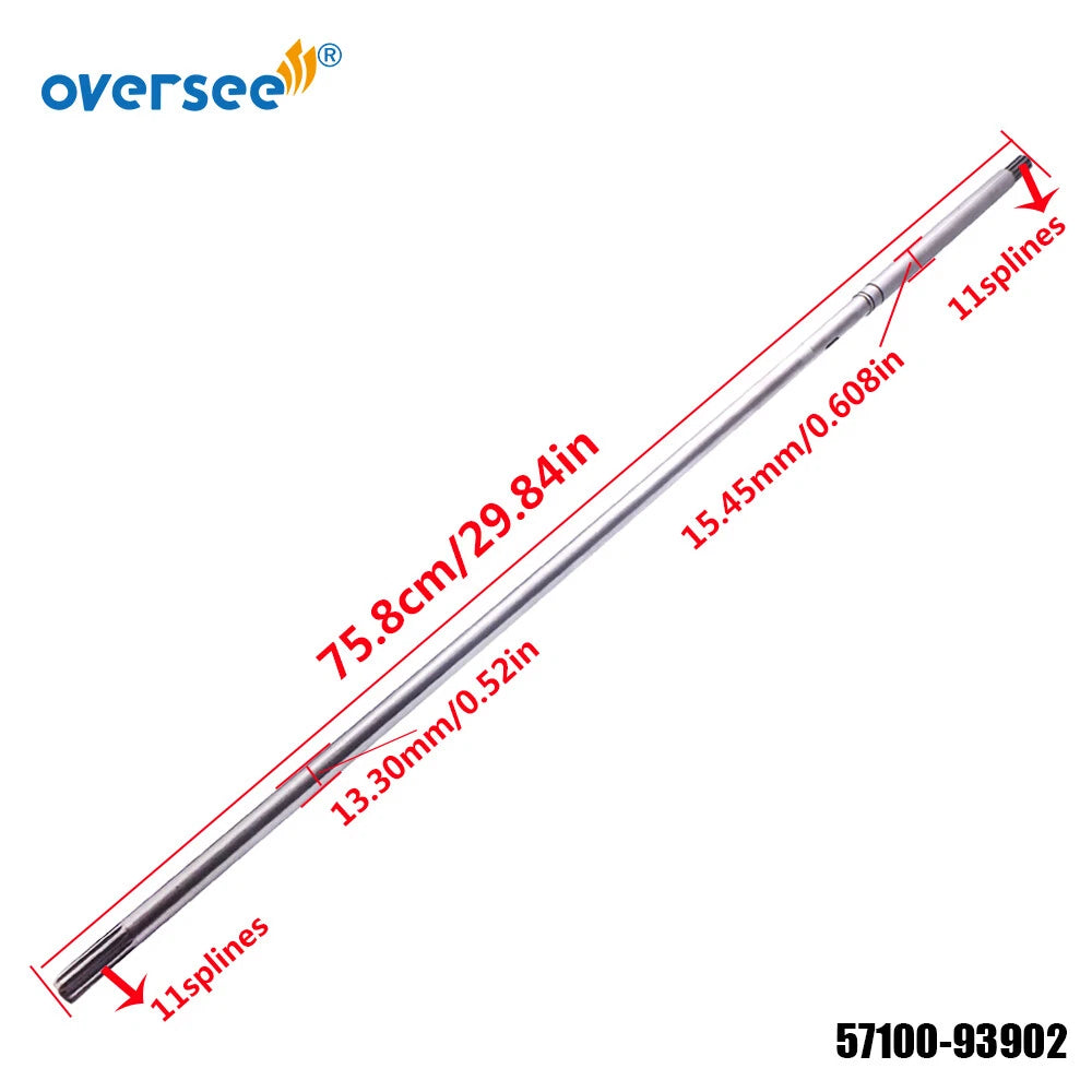 Driver Shaft Long for Suzuki DT9.9 15 Outboard (57100-93902, 57100-93900)