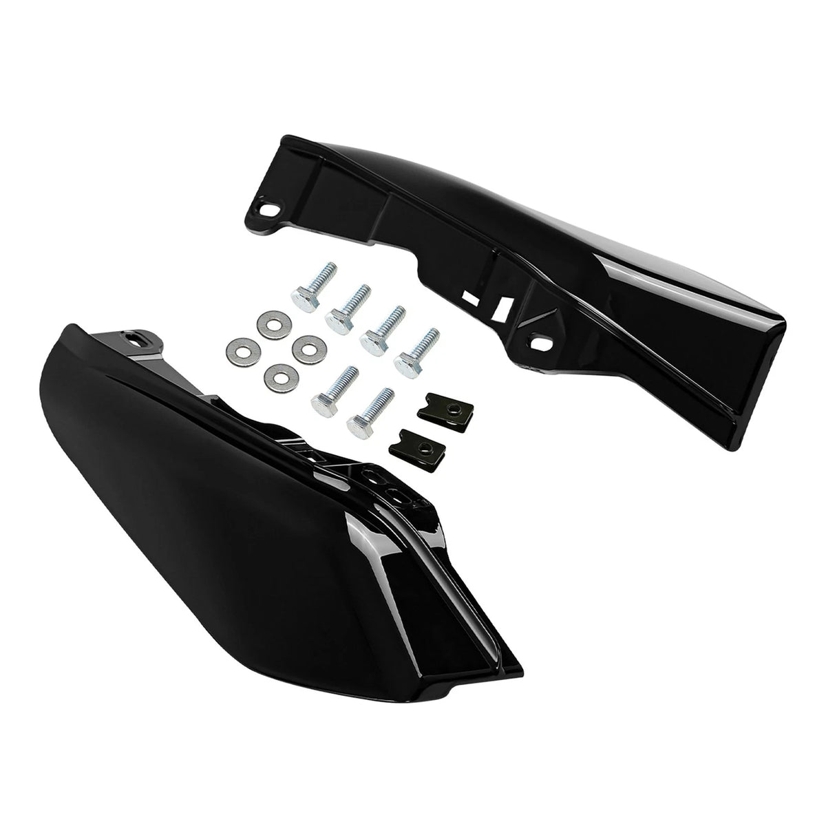 Black Mid Frame Air Deflectors for Harley Touring Street Glide (2017–2023)