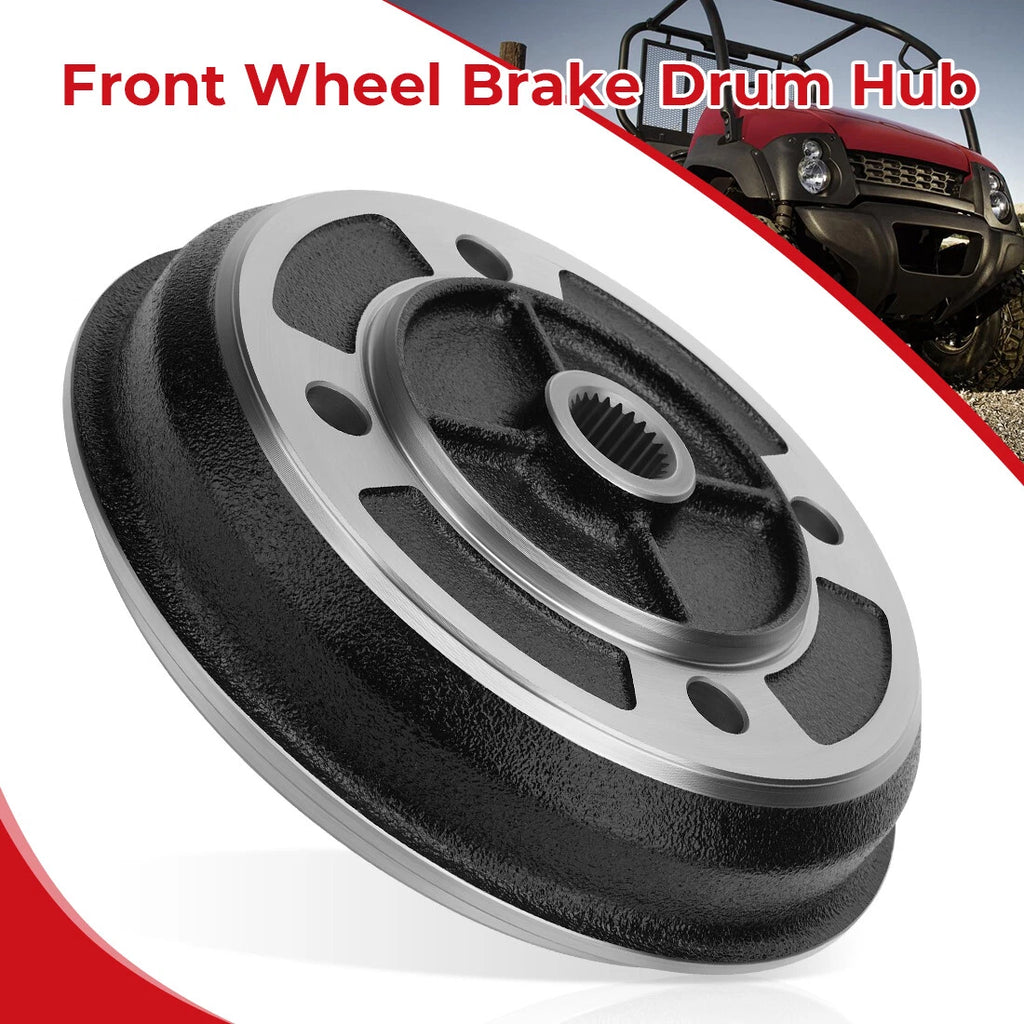 Front Wheel Brake Drum Hub for Kawasaki Mule KAF620 KAF950 (1993–2001)