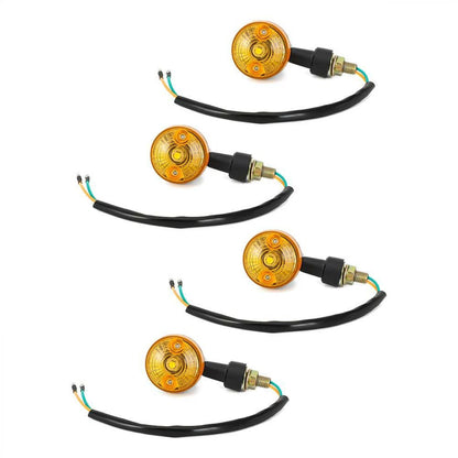 Set of 4 LED Turn Signal Indicators for Motorcycle (6V)