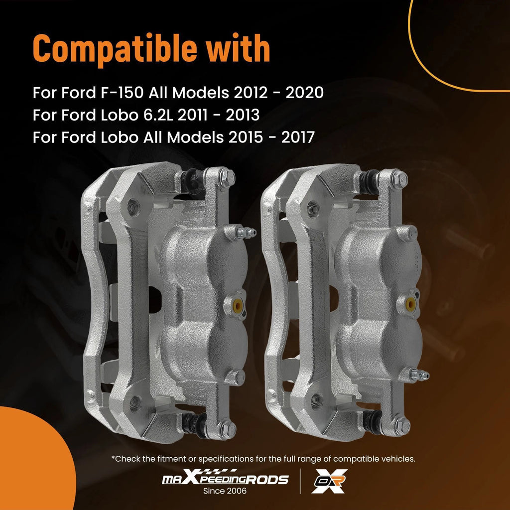 2X Front Brake Calipers Assembly Kit for F-150 (2012–2016) 18B5405
