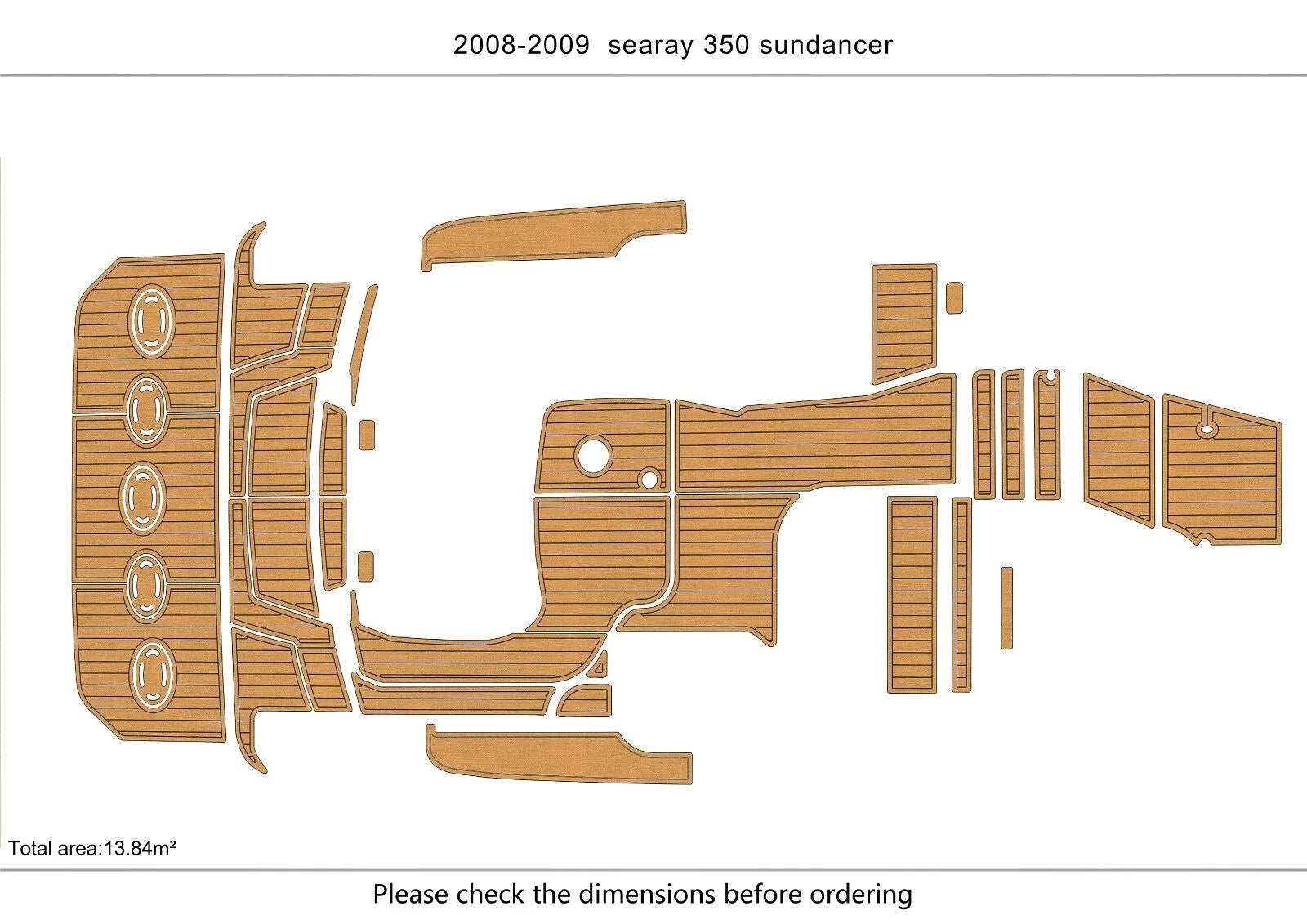 EVA Foam Cockpit Pad for Sea Ray 350 Sundancer (2009)