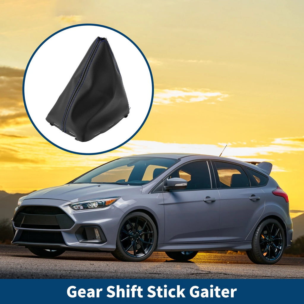 Gear Shift Stick Gaiter Leather Black Blue Replacement for Ford Focus C MAX (2003–2010)