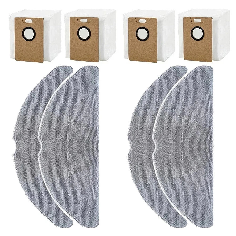 Set of 4 Replacement Dust Bags and Mop Cloths for Lubluelu B40 B40 Plus