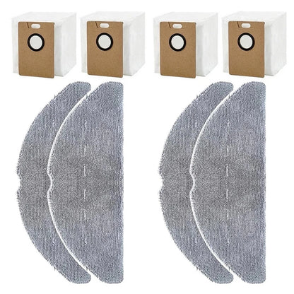 Set of 4 Replacement Dust Bags and Mop Cloths for Lubluelu B40 B40 Plus