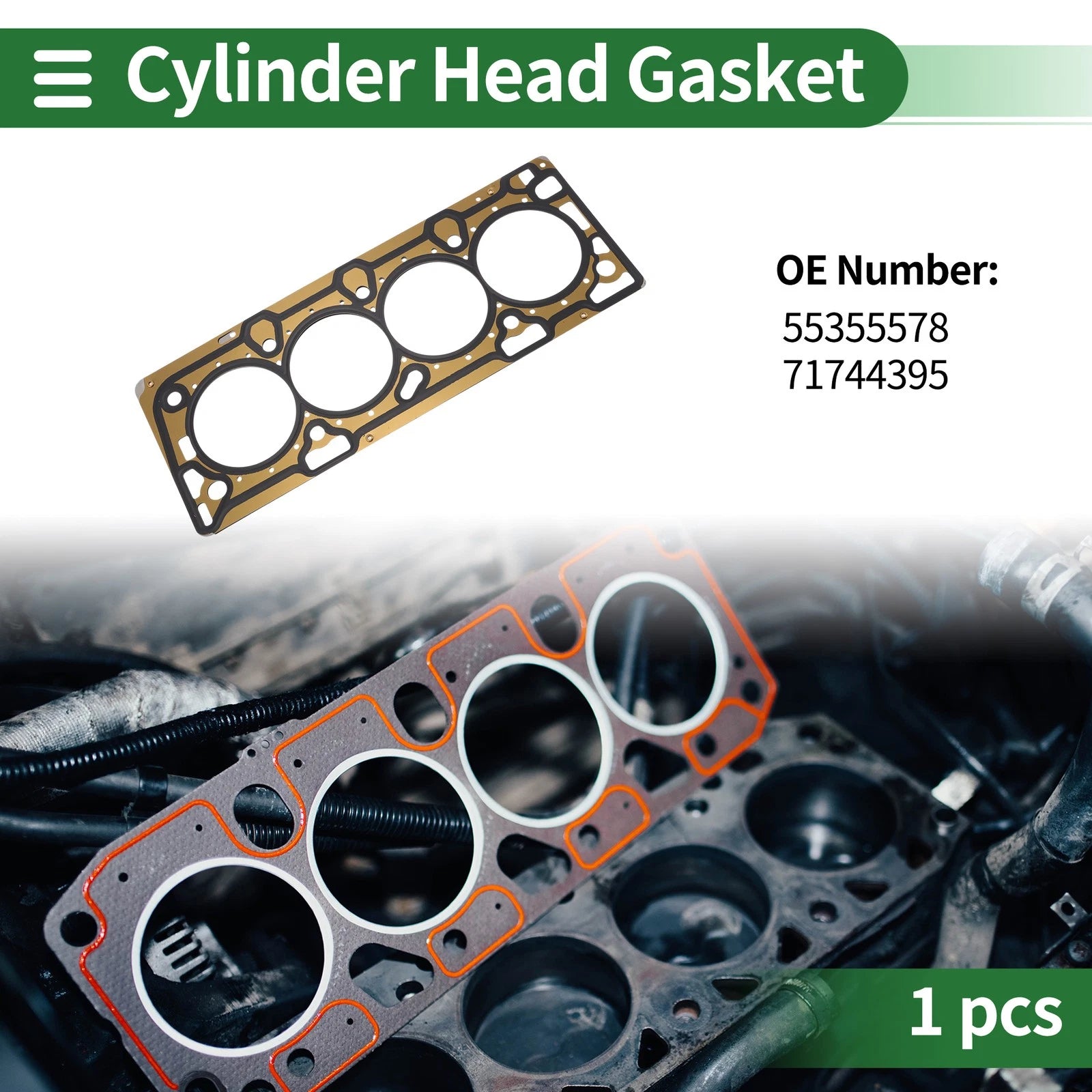 Cylinder Head Gasket Replacement Set for Chevrolet Aveo 1.6L (2004–2011)
