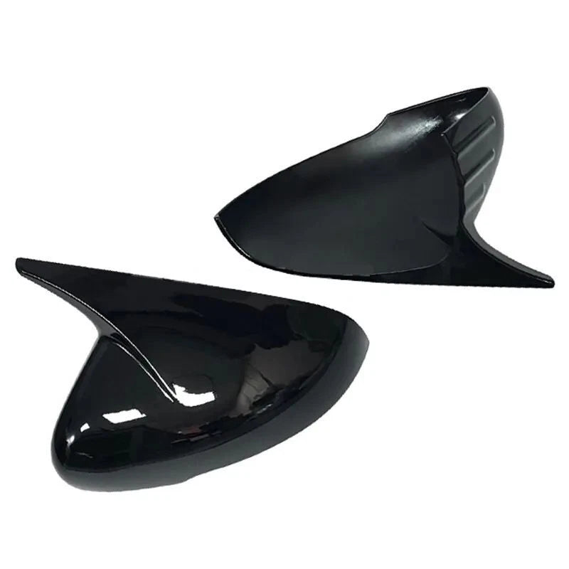 2X Gloss Black Horn Style Side Mirror Cap Cover for KIA Stinger (2017–2023)