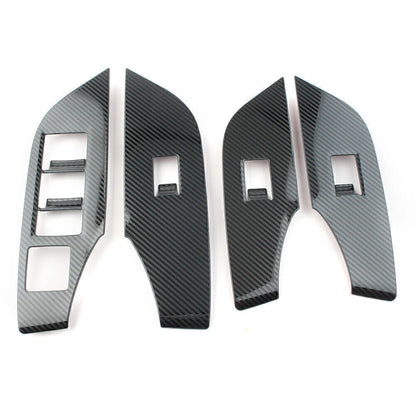 Window Lift Panel Switch Cover Trim for Toyota RAV4 (2019–2024) Carbon Fiber RHD