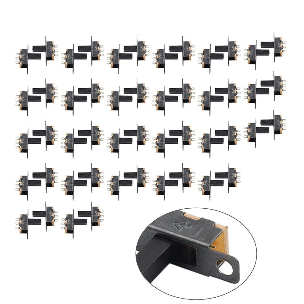 50Pcs 8mm SPDT Vertical Slide Switch for PCB Panel