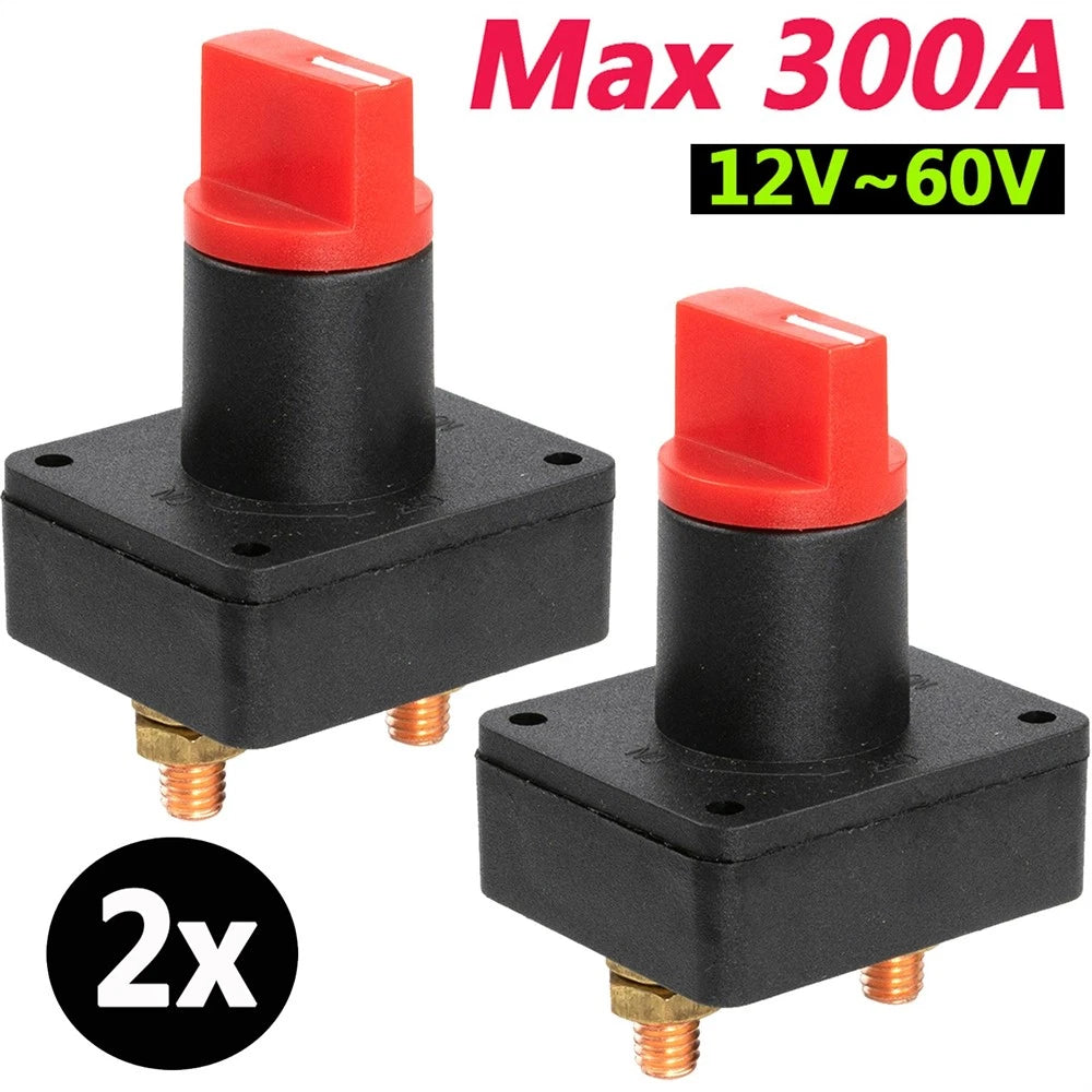 Battery Kill Switch Disconnect Isolator for Car Boat Marine (300A)