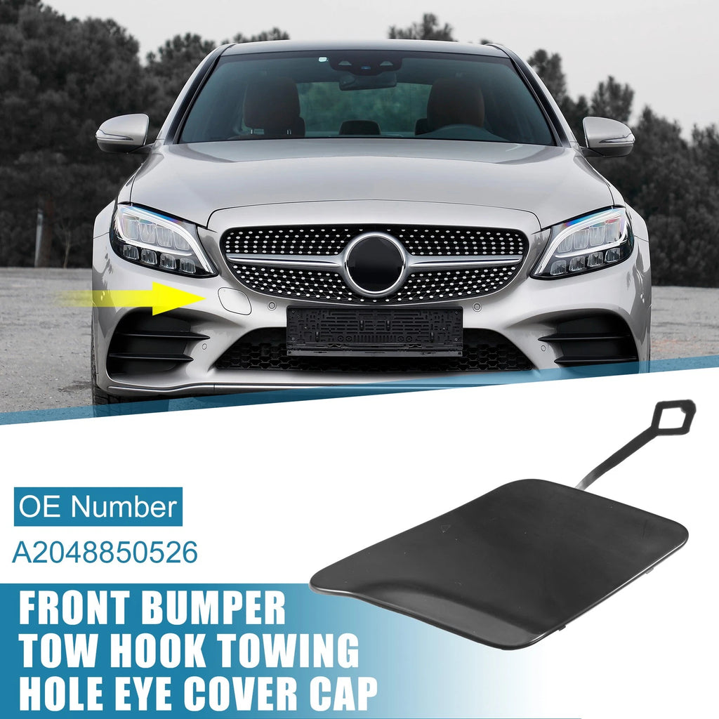 Front Bumper Tow Hook Cover Replacement for Mercedes-Benz C250 (2012–2014)