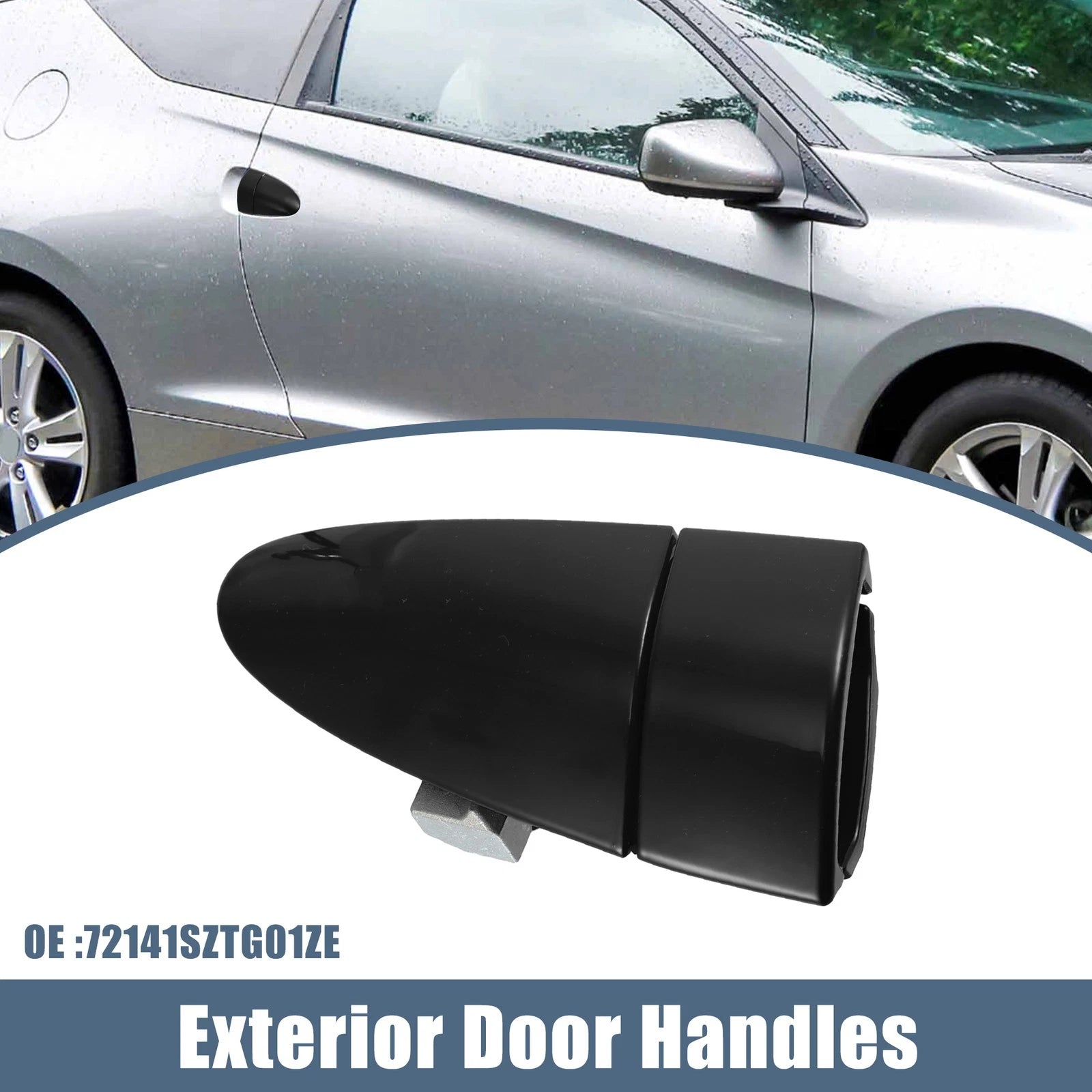 Front Right Exterior Door Handle Replacement Black for Honda CRZ (2011–2016)