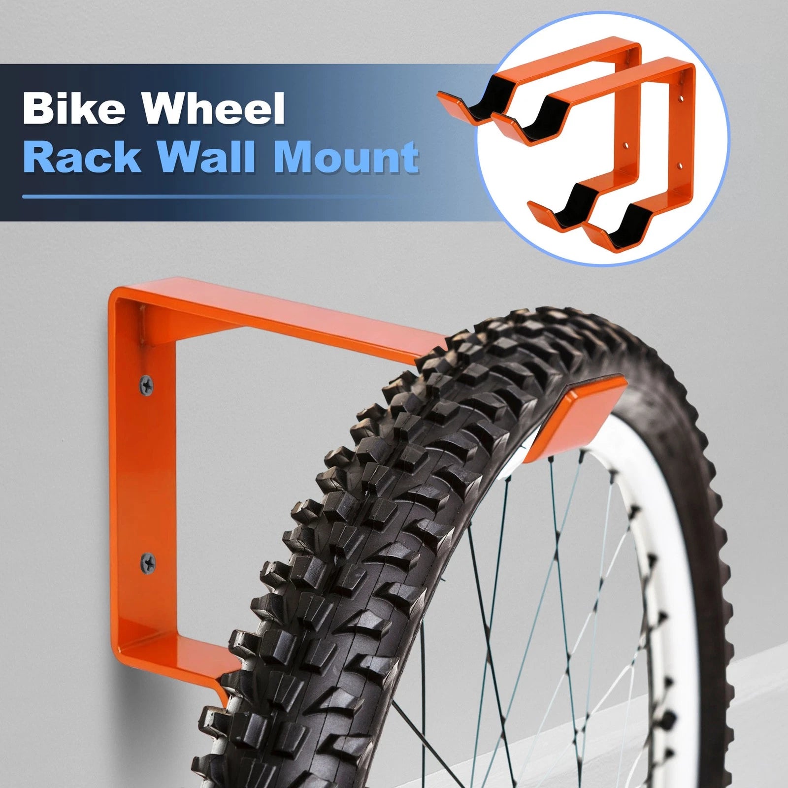 Bike Wheel Rack Wall Mount Qty 2 for Universal Fit (All Years)