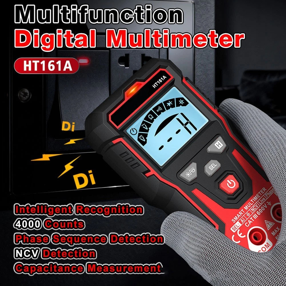 HT161A Digital Multimeter 4000 Counts NCV Detection Capacitance Resistance