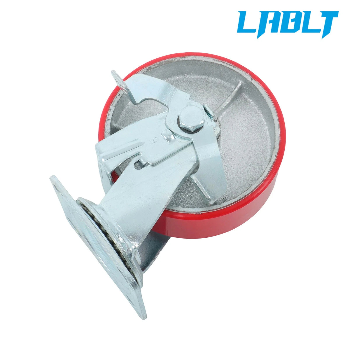 Set of 4 6-Inch Red Casters with Brake for Toolboxes (1200 lb Capacity)